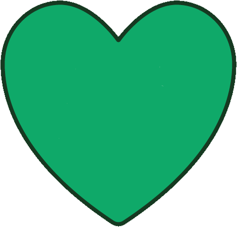 Green heart for green journey.